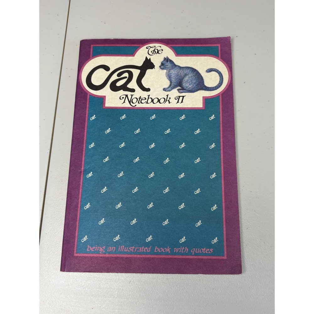 Vintage 1983 The Cat Notebook II Illustrated Book with Quotes Marie Garafano Art